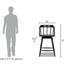 Breda - Turned Bubble Spindle Low Back Counter Stool - Black