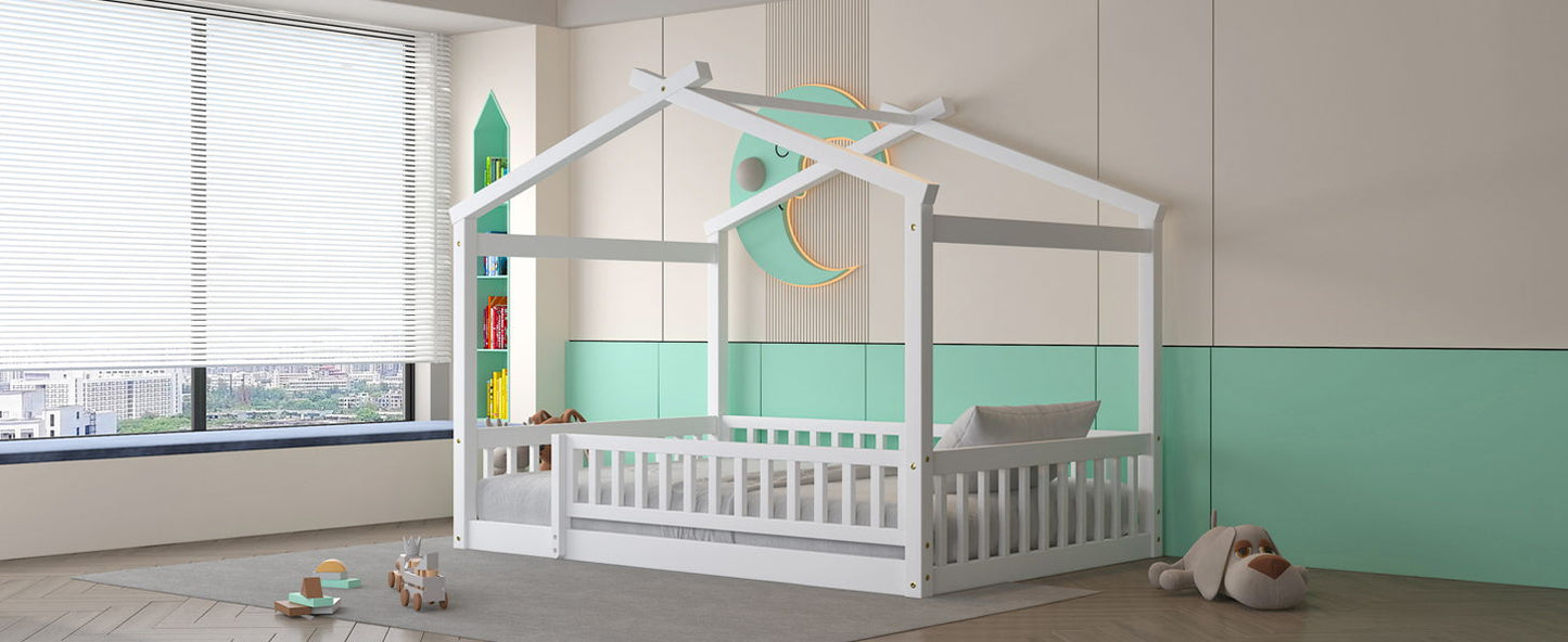 Bed House Bed Frame With Fence