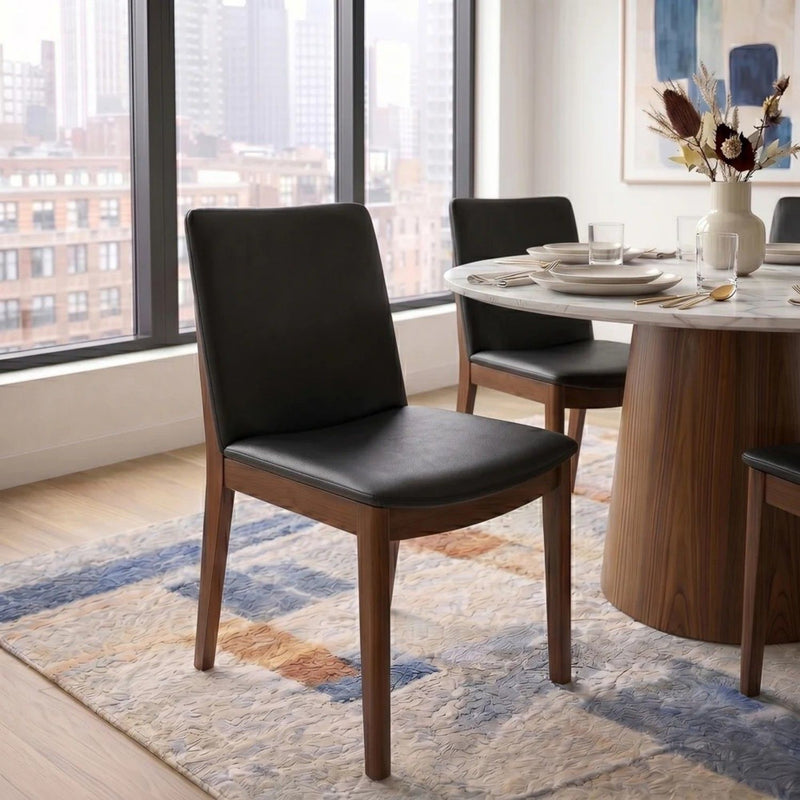 Laura - Mid-Century Modern Solid Wood Dining Chair (Set of 2)