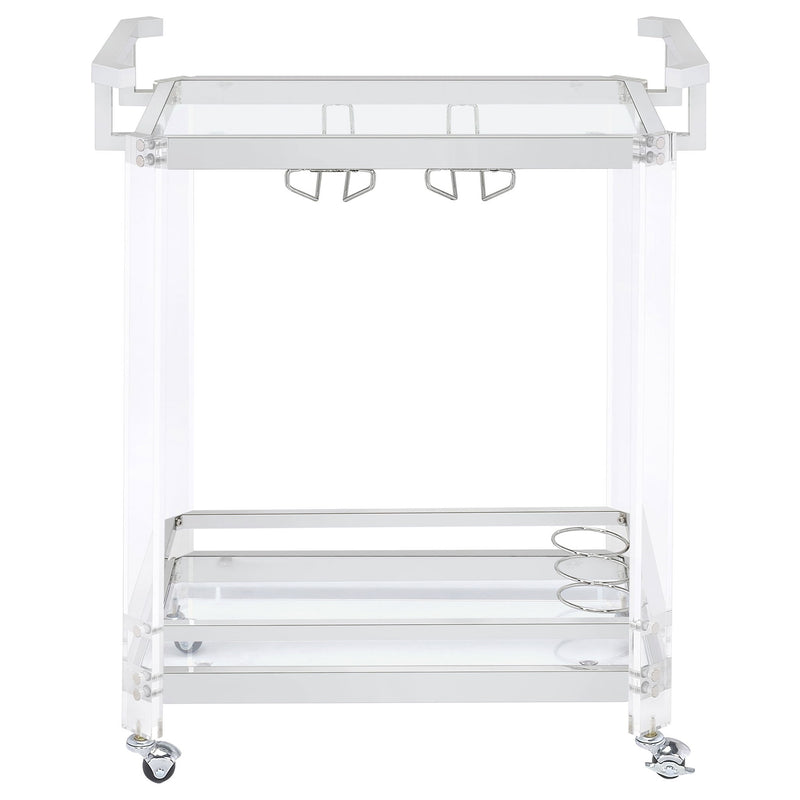 Kempton - 2 Tier Bar Cart - Chrome