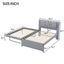 Upholstered Platform Bed With Multifunctional Trundle