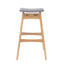 Modern Bar Stool Set With Upholstered Seating