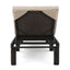Puerta - Chaise Lounge Frame Cushion Outdoor Wicker Iron - Beige / Dark Brown