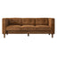 3 Seater Sofa With Square Arms, Tufted Pillow Back For Living Room
