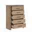 Anika - 5 Drawer Chest - Natural / Brown