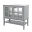Bathroom Vanity With Ceramic Sink, Adjustable & Open Shelf