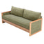 Modern 3 Seater Sofa With Wood Armrests