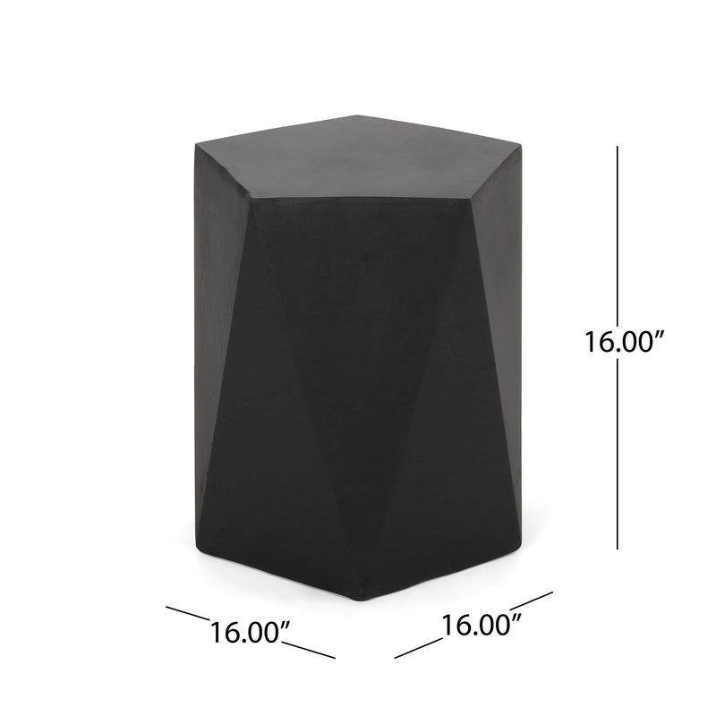 Mesa auxiliar con diseño geométrico