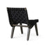 Lounge Chair With Stunning Rope Weave Design, (Set of 2) - Black