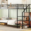 Bunk Bed With Lateral Storage Ladder And Wardrobe
