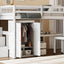 Loft Bed With Stairs, Bookshelf, Drawers, Desk & Wardrobe, Space Saving Multifunctional Furniture