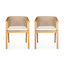 Outdoor Dining Set 1 Table 4 Chairs (Set of 5) - Teak / Beige