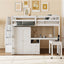 Loft Bed With Stairs, Bookshelf, Drawers, Desk & Wardrobe, Space Saving Multifunctional Furniture