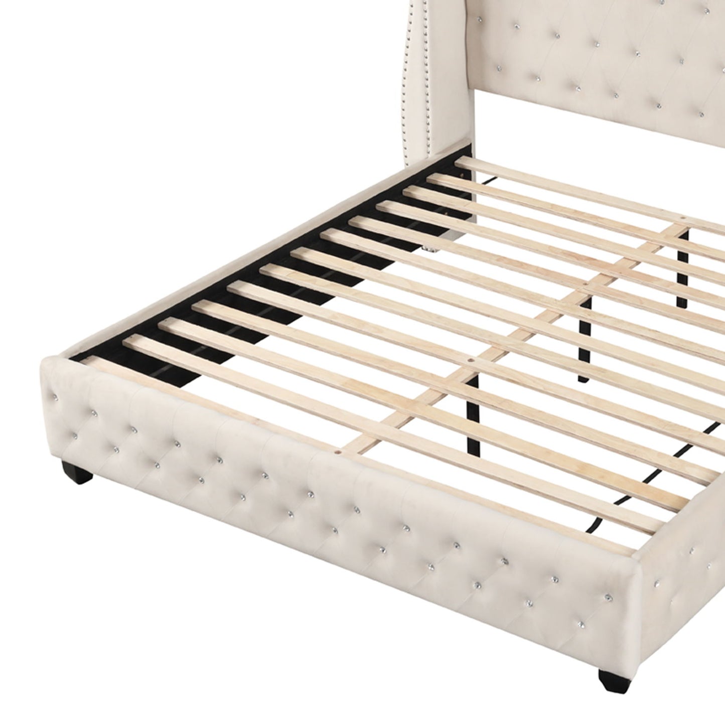 Sophia - Crystal Tufted Upholstered Bed