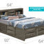 Modern Design Storage Bed With Bookcase Headboard