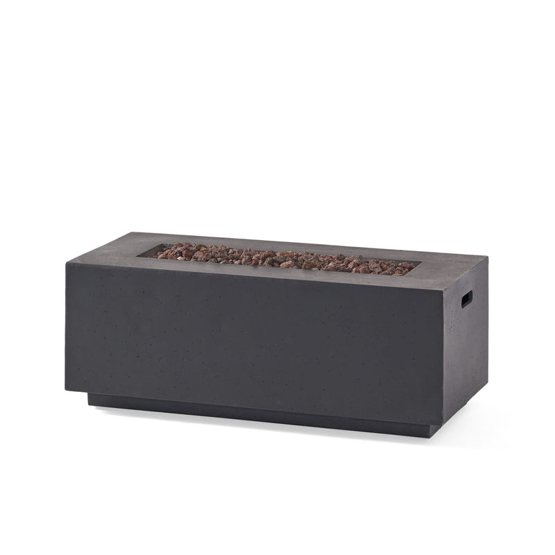 Contemporary Outdoor 40, 000 Btu Propane Fire Pit - Dark Gray