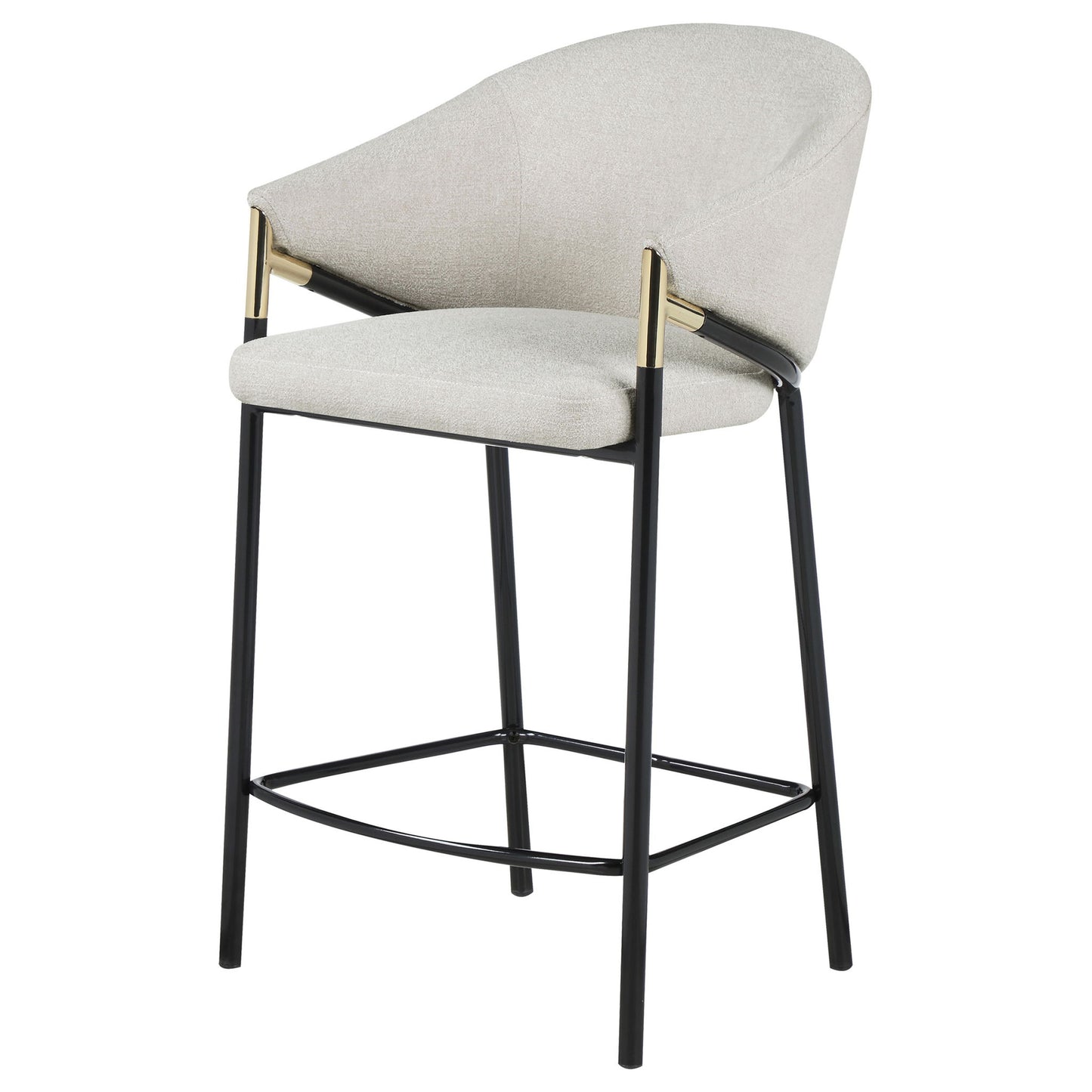 Sloped Arm Counter Stools (Set of 2) - Beige