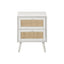 Accent Table & Storage Drawers - White