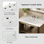 Vintage Bathroom Vanity With Ceramic Sink, Adjustable Shelves