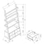 Shasta - 5 Shelf Ladder Bookshelf With Drawers - Cappuccino