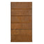 Tall Bookcase Storage Cabinet With 3 Open Shelves & Fluted Double Doors
