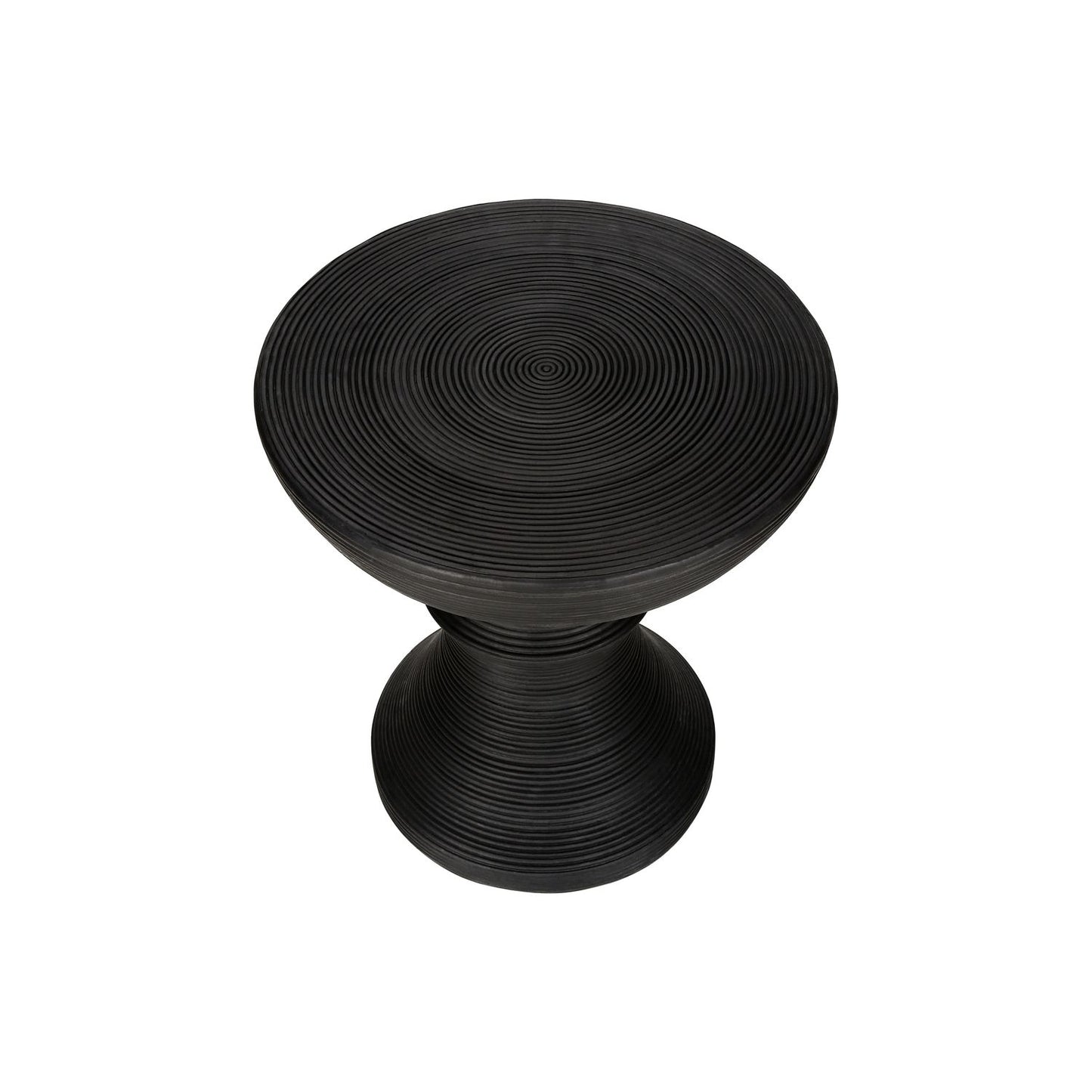 Round Accent Table, Indoor Outdoor - Black