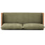 Modern 3 Seater Sofa With Wood Armrests