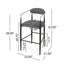 Upholstered Bar Stools With Backs For Kitchen Island (Set of 2)