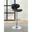 Bar Stool With Curved Design, Height Adjustable & Swivel Base (Set of 2) - Black