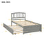 Platform Bed Wood Bed Frame With Trundle