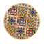 Outdoor Side Table With Tile Mosaic Table Top - Yellow