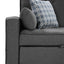 William - Sleeper Sofa With 2 USB Charging Ports And 4 Accent Pillows - Gray