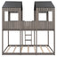Bunk Bed With Roof, Window, Guardrail, Ladder