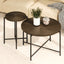 Coffee And End Table Set Waterproof Cover, Distressed Cylindrical Design, Legs Classic Rustic Charm (Set of 2)