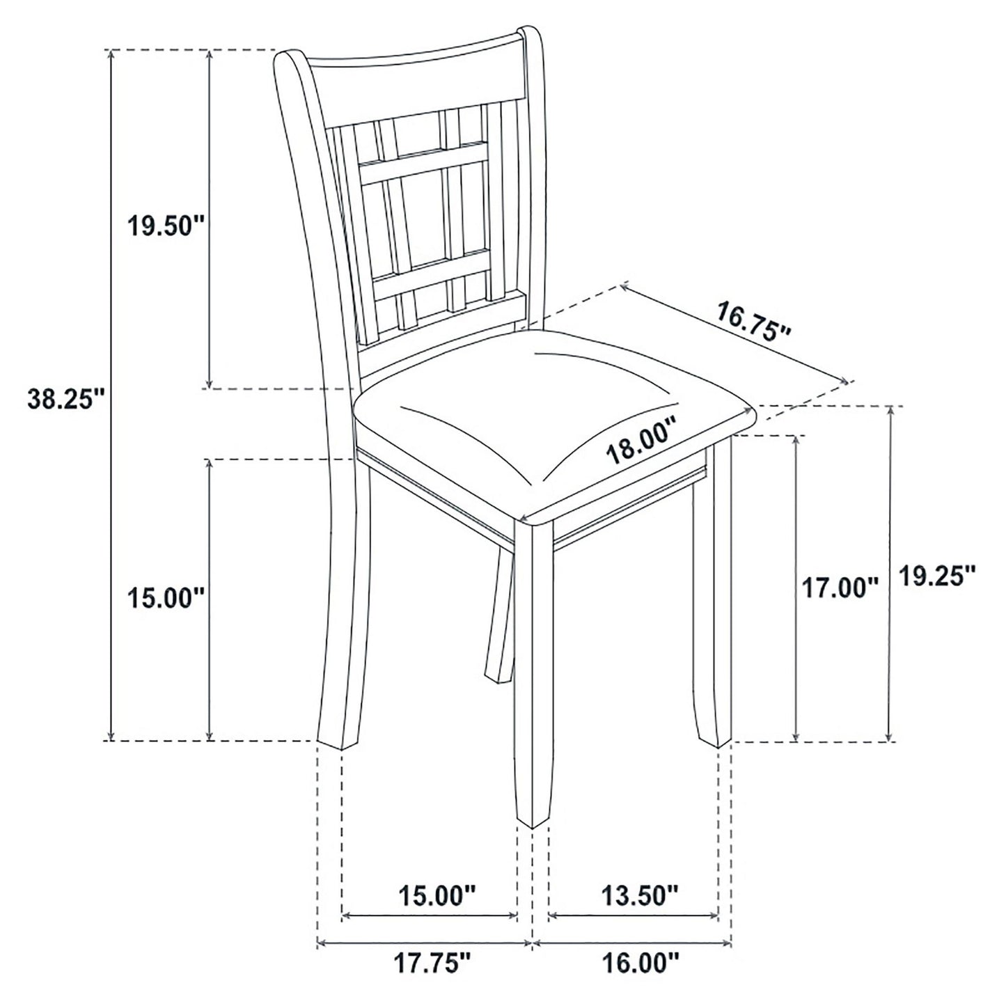 Ingall - 5 Piece Set With Storage Table And Upholstered Chairs - Medium Gray