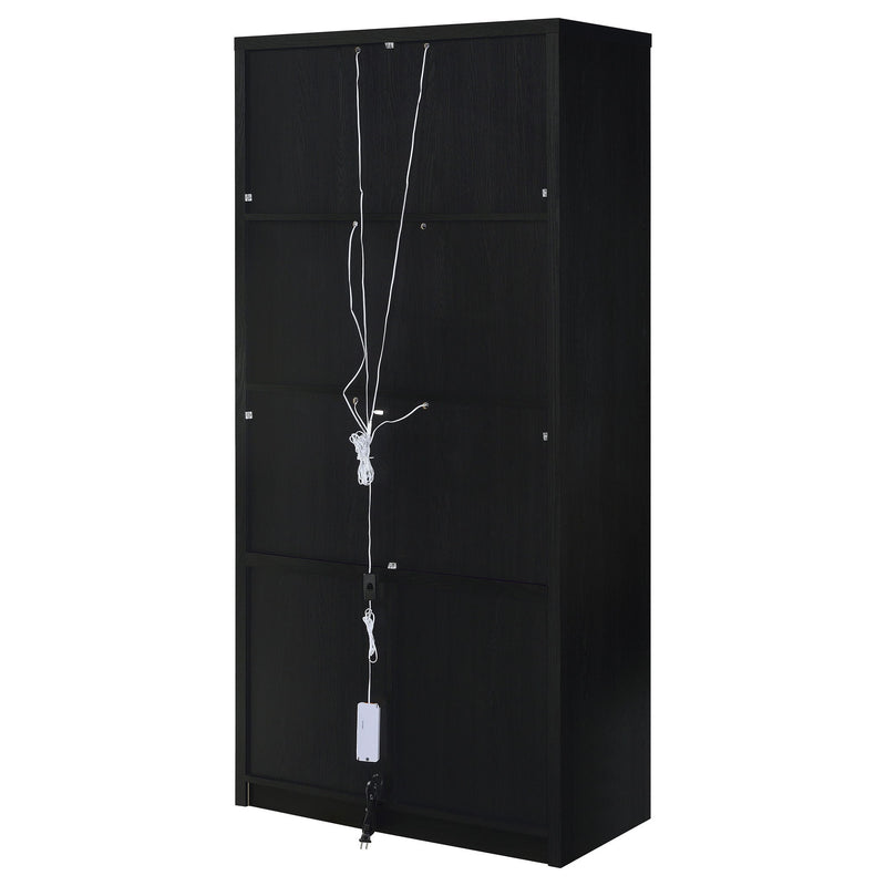 Shayne - 4 Door Display Cabinet With LED Lighting - Black