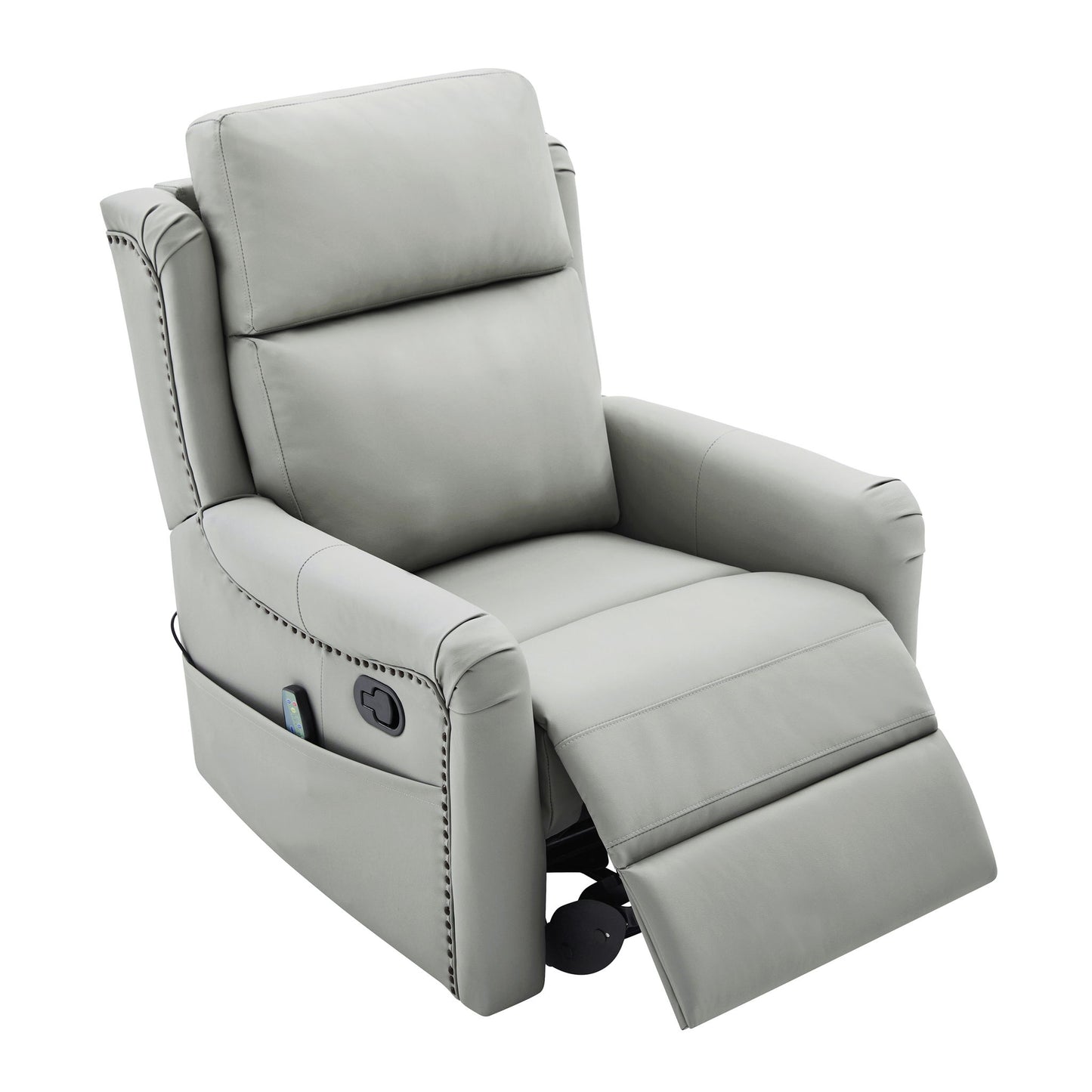 Manual Recliner Swivel Rocking Chair With 8 Point Massage And Heating