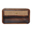 Wall Mounted Open Woven Bedside Table - Chestnut