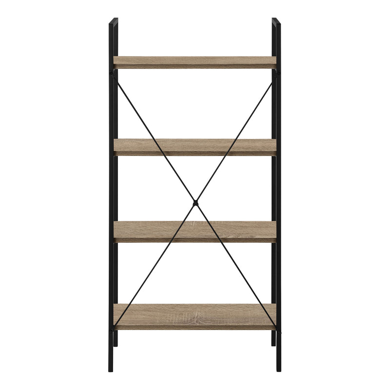 Bookshelf, Bookcase, 4 Tier, Office, Bedroom, Contemporary, Modern - Taupe