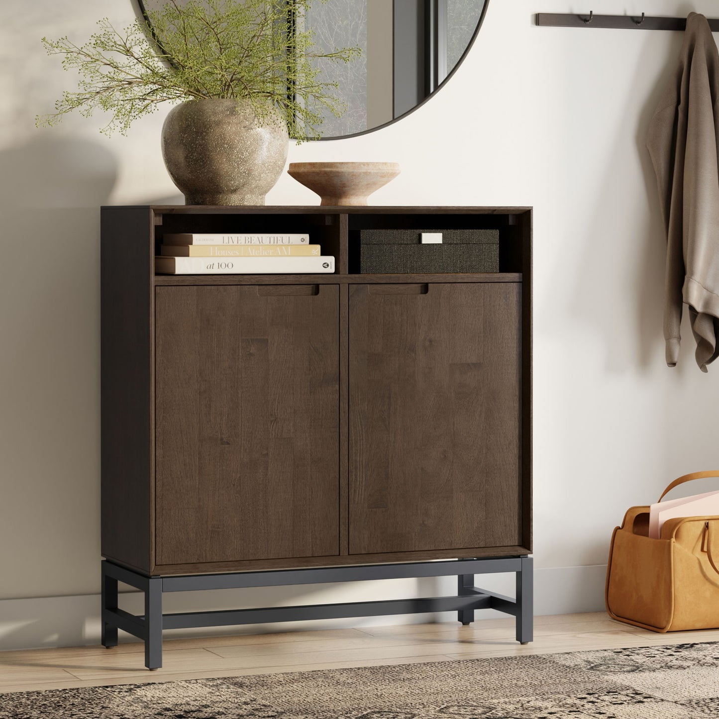 Banting - Entryway Storage Cabinet - Walnut Brown