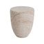 Outdoor / Indoor Lightweight, Concrete Side Table, Travertine - Beige