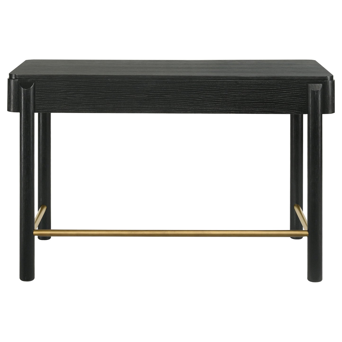Anser - 2 Drawer Vanity Desk Makeup Table Rounded Design - Black