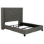 Lendra - Upholstered Wingback Bed With Tufted Headboard