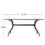 Enchantia - Outdoor Rectangular Dining Table With Weave Tabletop And Flared Legs - Copper