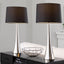 Diana - Contemporary Table Lamp (Set of 2) - Polished Nickel / Black Satin