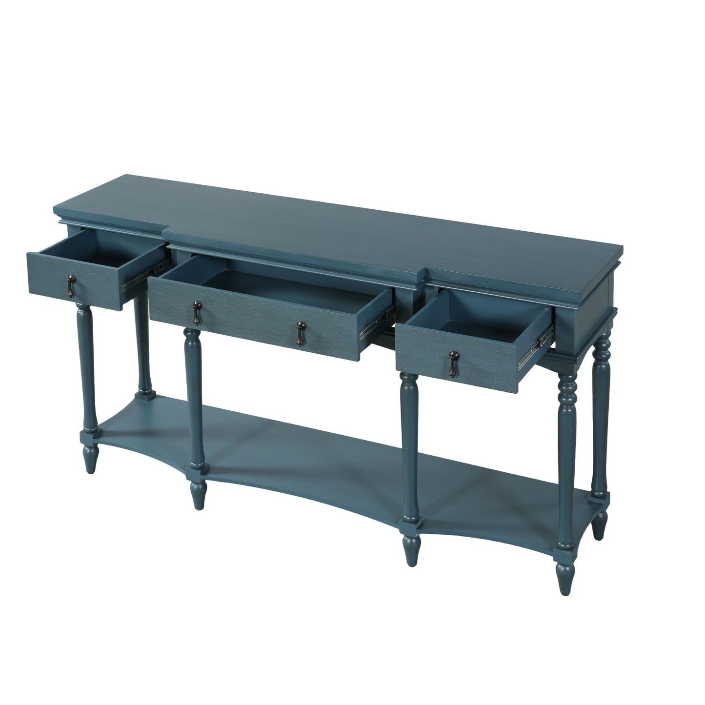 Retro Console Table With 3 Soft Close Drawers
