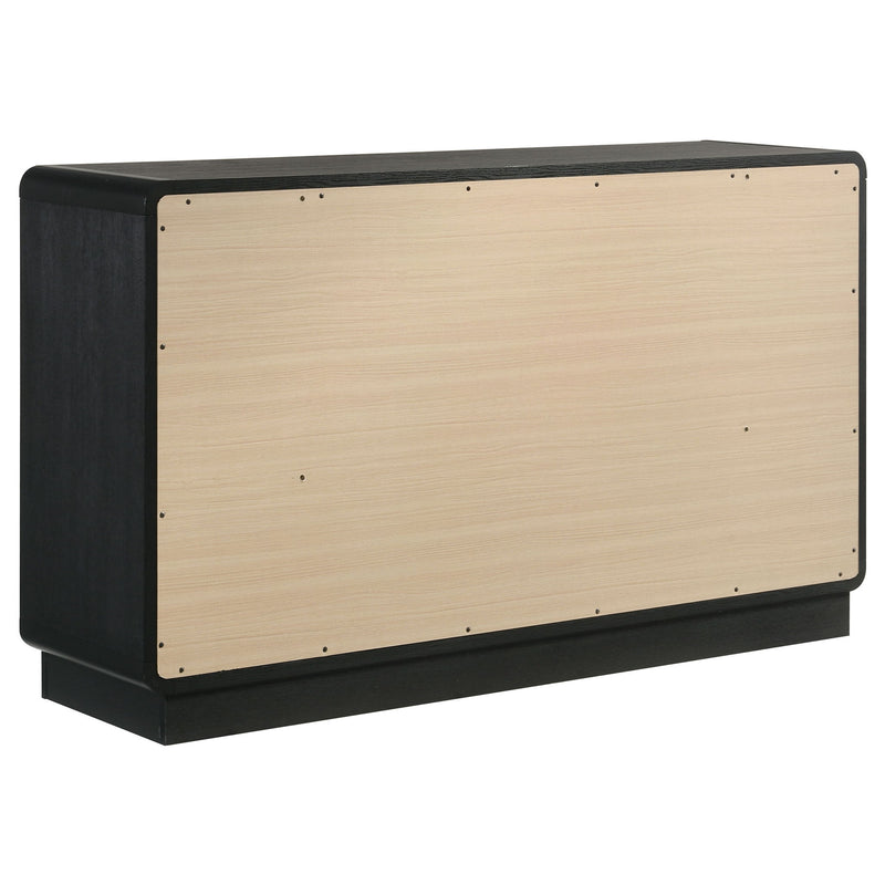 Burton - 6 Drawer Dresser Cabinet - Black