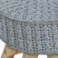 Ottoman, Pouf, Footrest, Foot Stool, Round, Natural Wood Legs, Contemporary, Modern