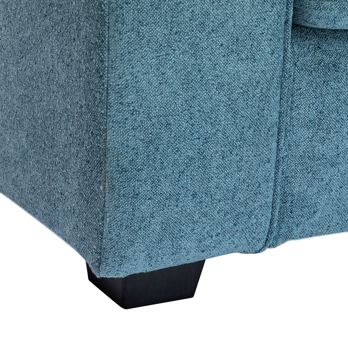 Modern Fabric Sofa With Cushions, Sleek Arm Design