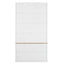 Tall Bookcase Storage Cabinet With 3 Open Shelves & Fluted Double Doors